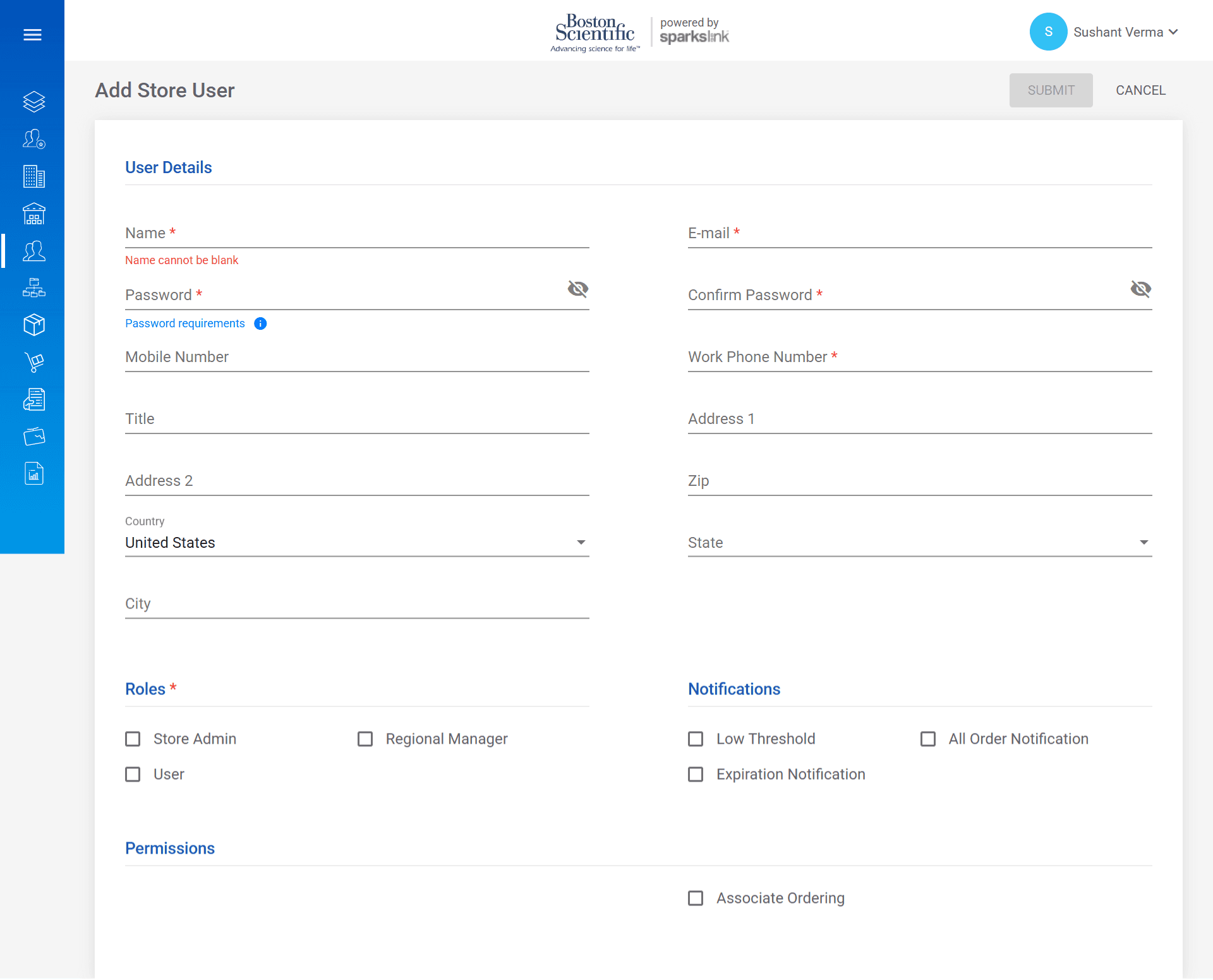 Store User Configuration